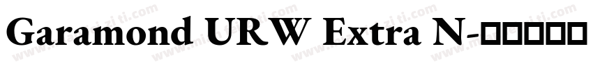 Garamond URW Extra N字体转换